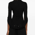 Top a maniche lunghe unite dietro in nero Alexander wang - donna 