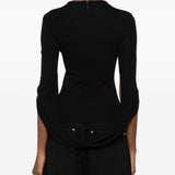Top a maniche lunghe unite dietro in nero Alexander wang - donna 