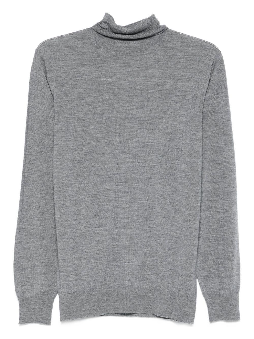 Maglione a collo alto in grigio Kangra - uomo 