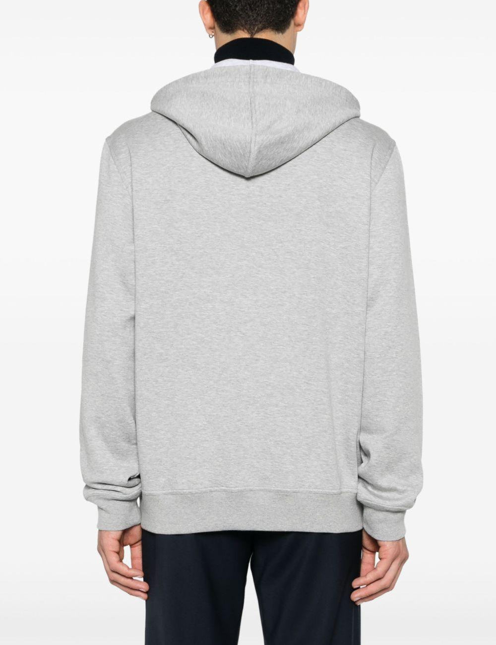 Felpa mélange con cappuccio in grigio Brunello cucinelli - uomo 
