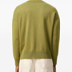 Maglione girocollo in verde Ami paris - uomo 