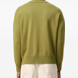Maglione girocollo in verde Ami paris - uomo 