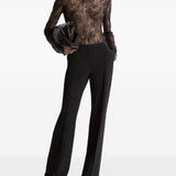 Pantaloni con piega stirata in nero Alberta ferretti - donna 