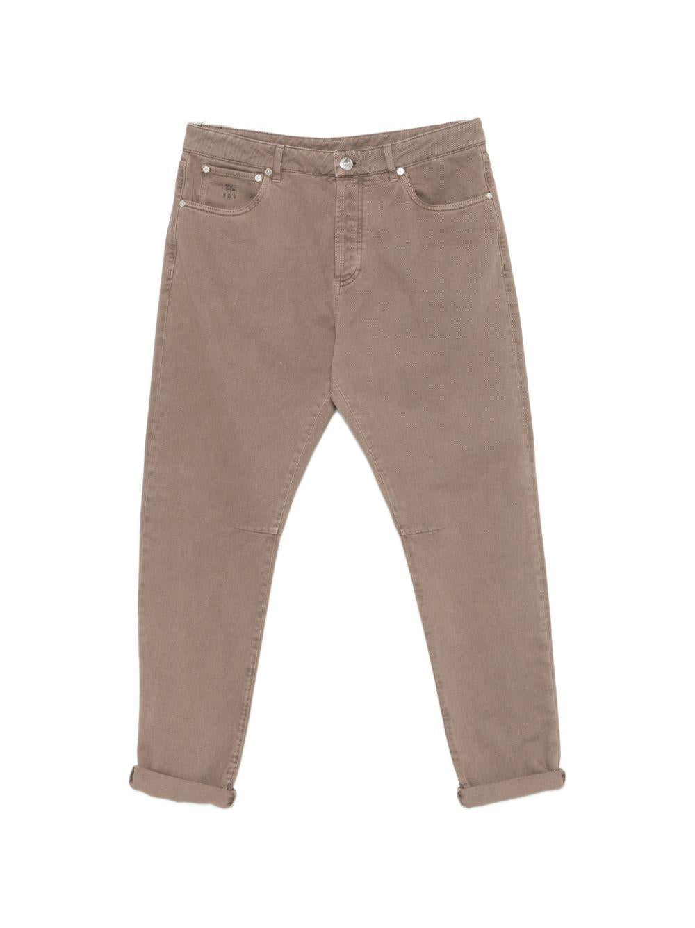 Jeans a cinque tasche in marrone Brunello cucinelli - uomo 