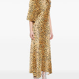 Abito lungo con stampa animalier Rabanne - donna 