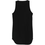 Canotta a coste con orlo curvo in nero Wardrobe.Nyc - donna 