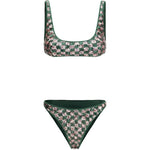 Bikini con paillettes in verde e rosa Oséree - donna 