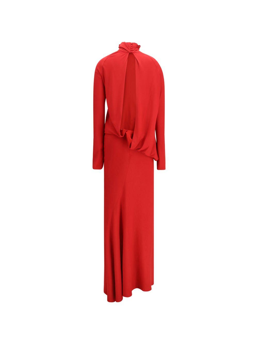 Abito maxi con applicazioni floreali in rosso Magda butrym - donna 