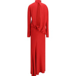 Abito maxi con applicazioni floreali in rosso Magda butrym - donna 