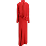 Abito maxi con applicazioni floreali in rosso Magda butrym - donna 