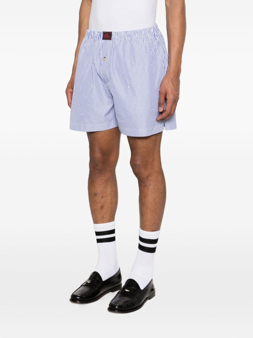 Shorts a righe in blu Willy chavarria - uomo 