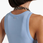 Abito maxi con cut-out in celeste Rabanne - donna 
