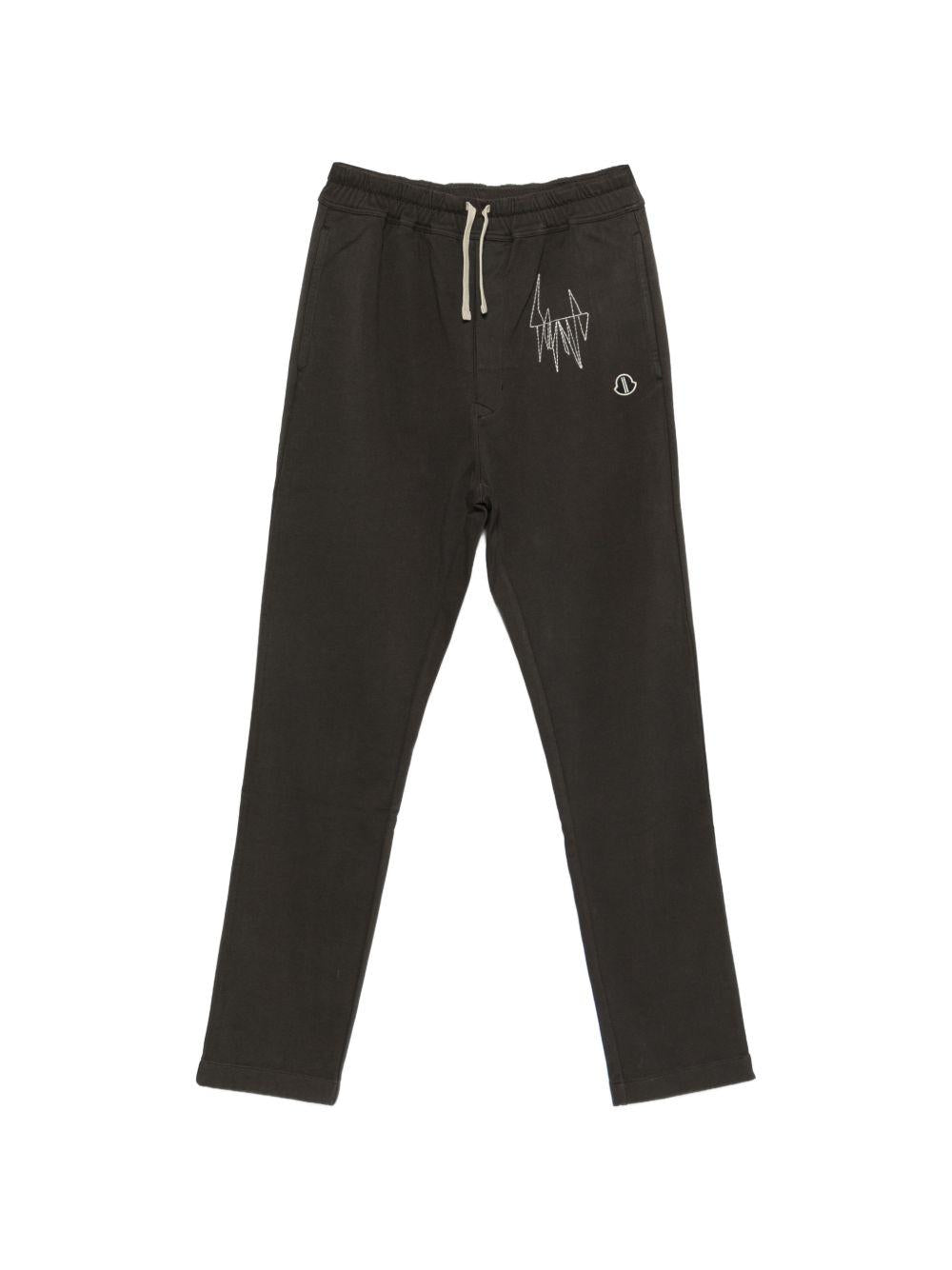 Jogger con coulisse in marrone Rick Owens x Moncler - unisex<BR/><BR/> 