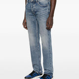 Jeans in cotone cinque tasche in blu Ksubi - uomo 