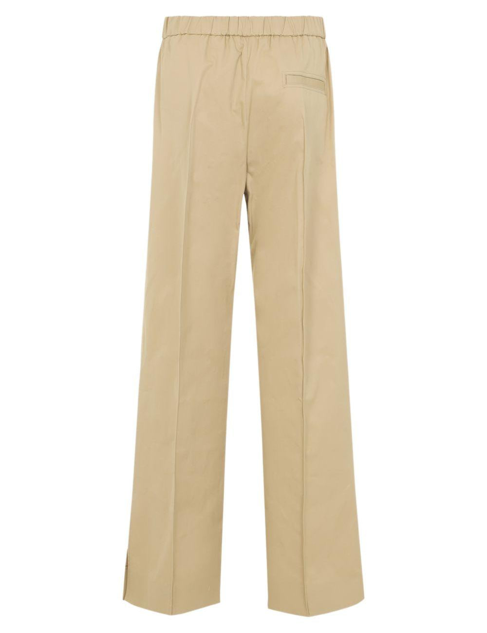 Pantaloni con vita elasticizzata in beige Jil Sander - donna 