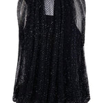 Top in rete con cristalli nodo in nero Maxmara sportmax - donna 