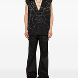 Top con stampa grafica in nero Rick owens - uomo 