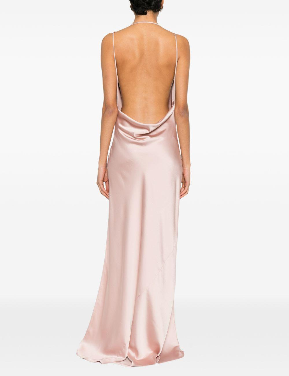 Abito con scollo a scialle in rosa The Andamane - donna 