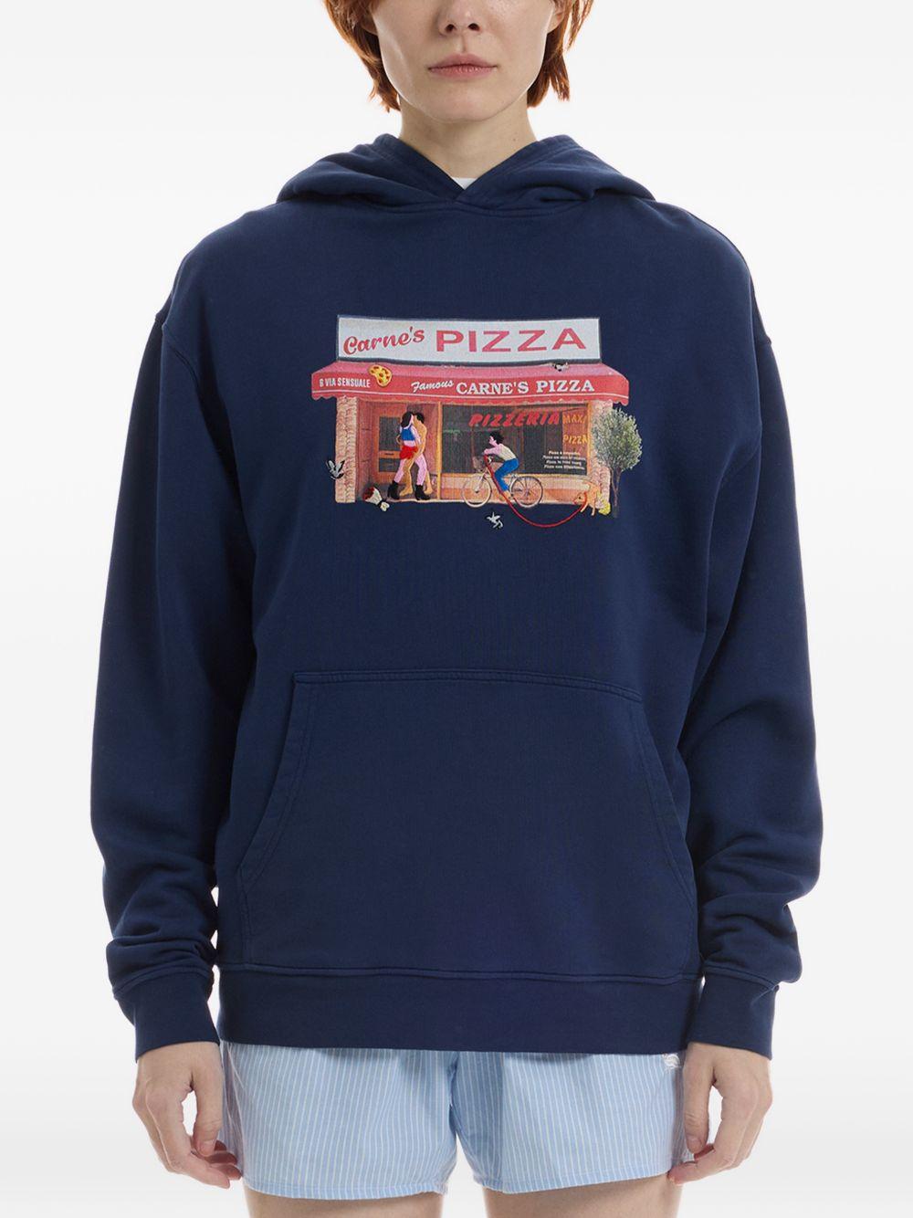 Felpa Hot Slice con cappuccio in blu Carne bollente - uomo 