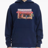 Felpa Hot Slice con cappuccio in blu Carne bollente - uomo 