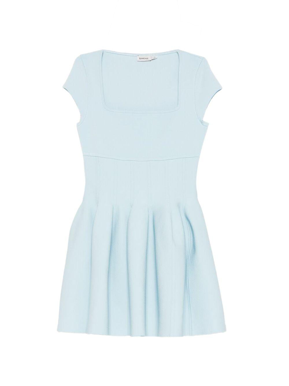 Abito corto svasato in azzurro Simkhai - donna 