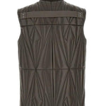 Gilet trapuntato geocamo in marrone Rick Owens x Moncler - unisex<BR/> 