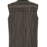 Gilet trapuntato geocamo in marrone Rick Owens x Moncler - unisex<BR/> 
