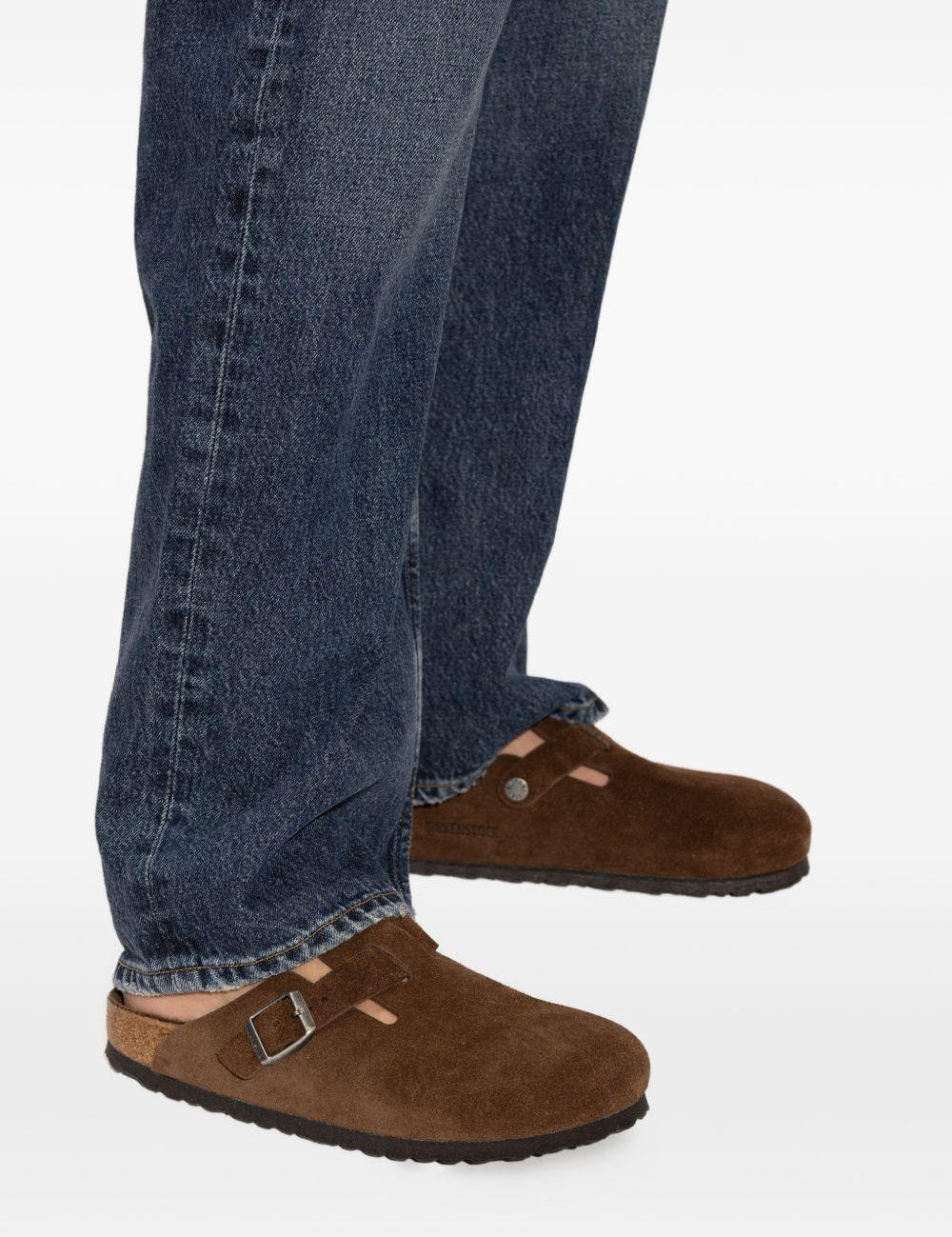Mules Boston con fibbia e cinturino in marrone Birkenstock - unisex 
