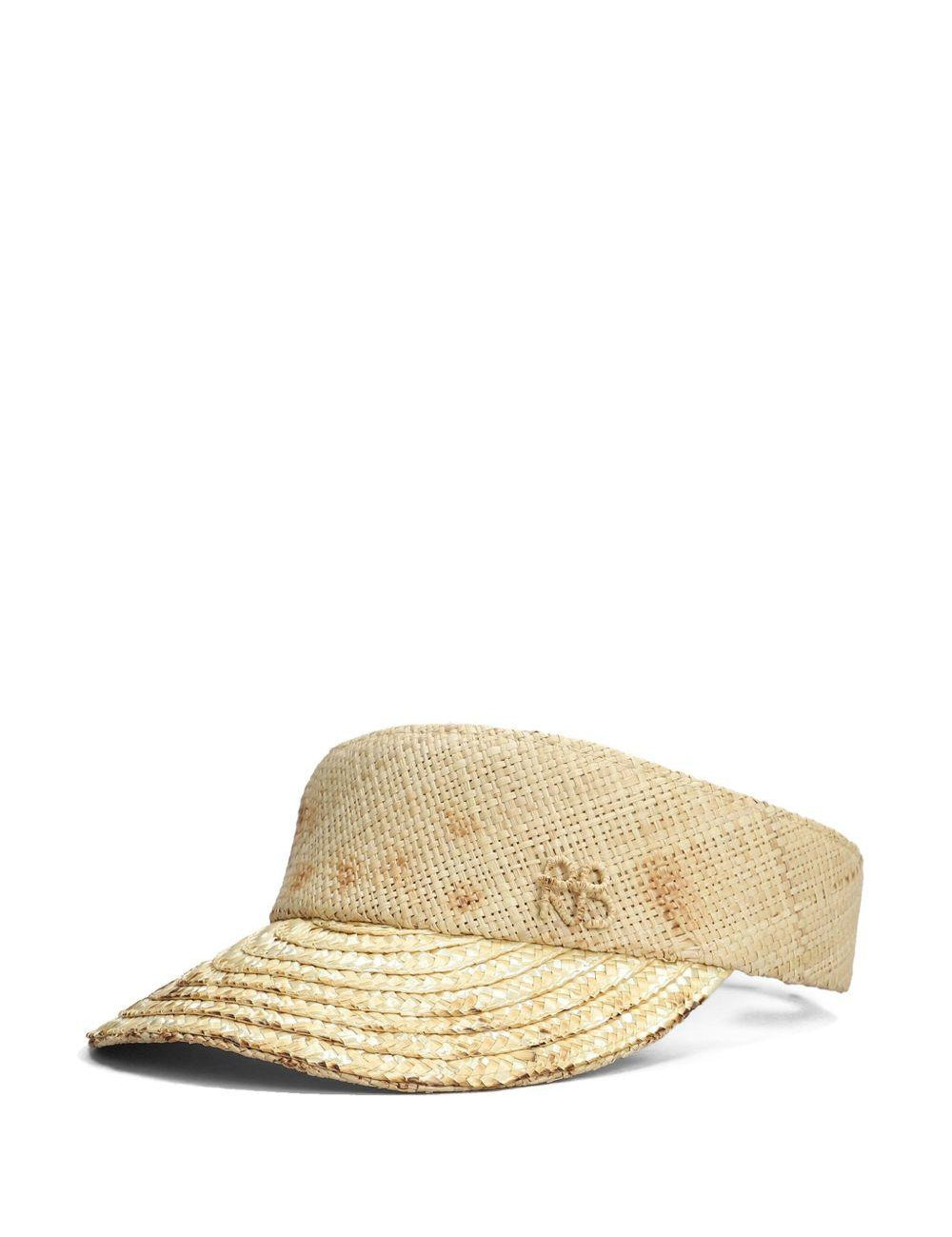 Visiera in rafia con logo in beige Ruslan baginskiy - donna 