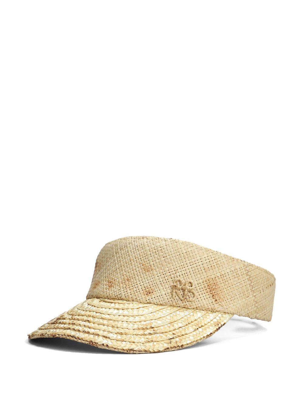 Visiera in rafia con logo in beige Ruslan baginskiy - donna 