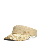 Visiera in rafia con logo in beige Ruslan baginskiy - donna 