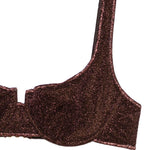 Bikini con glitter in marrone Oséree - donna 