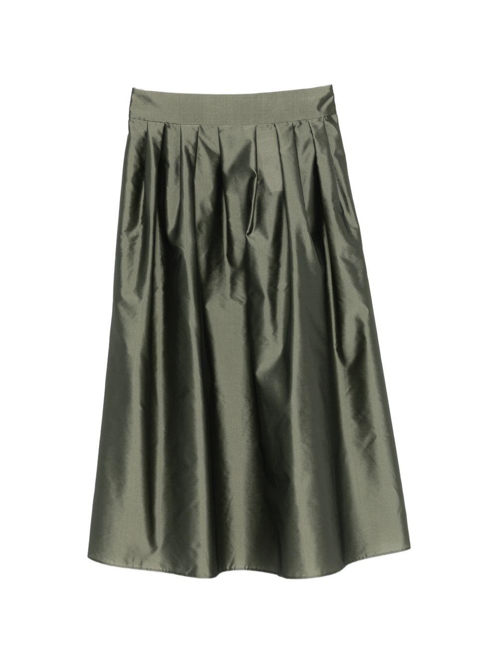 Gonna midi con pieghe effetto in verde 's maxmara - donna 