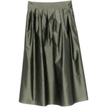 Gonna midi con pieghe effetto in verde 's maxmara - donna 