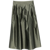 Gonna midi con pieghe effetto in verde 's maxmara - donna 