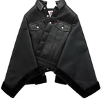 Mantella in ecopelle in nero Junya Watanabe - donna 
