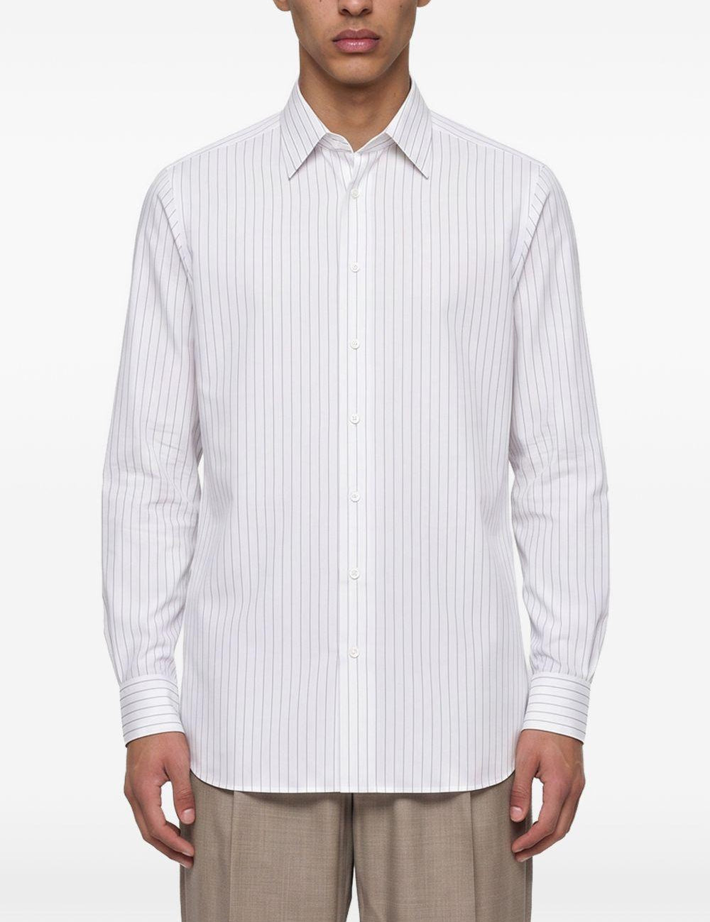 Camicia a righe in bianco 