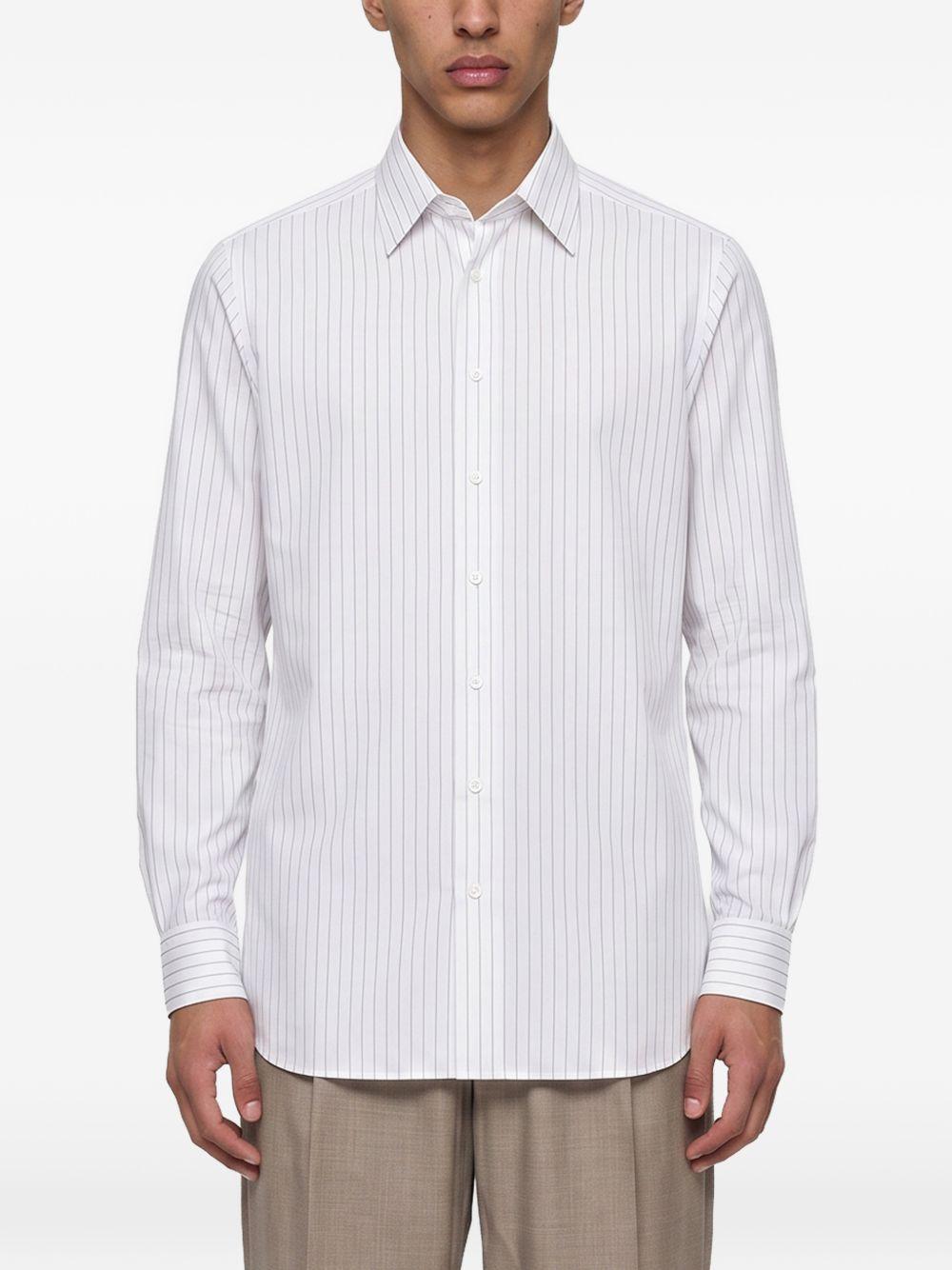 Camicia a righe in bianco 