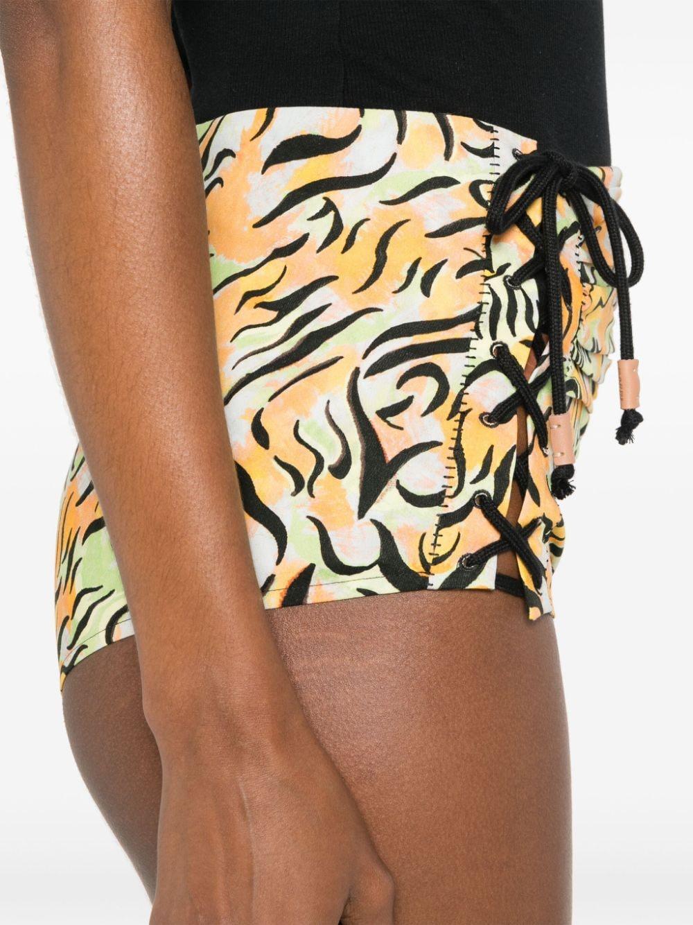 Shorts con stampa grafica in multicolore di Marni - donna 