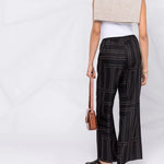 Pantaloni con stampa monogramma in nero - TOTEME  - donna 