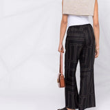 Pantaloni con stampa monogramma in nero - TOTEME  - donna 