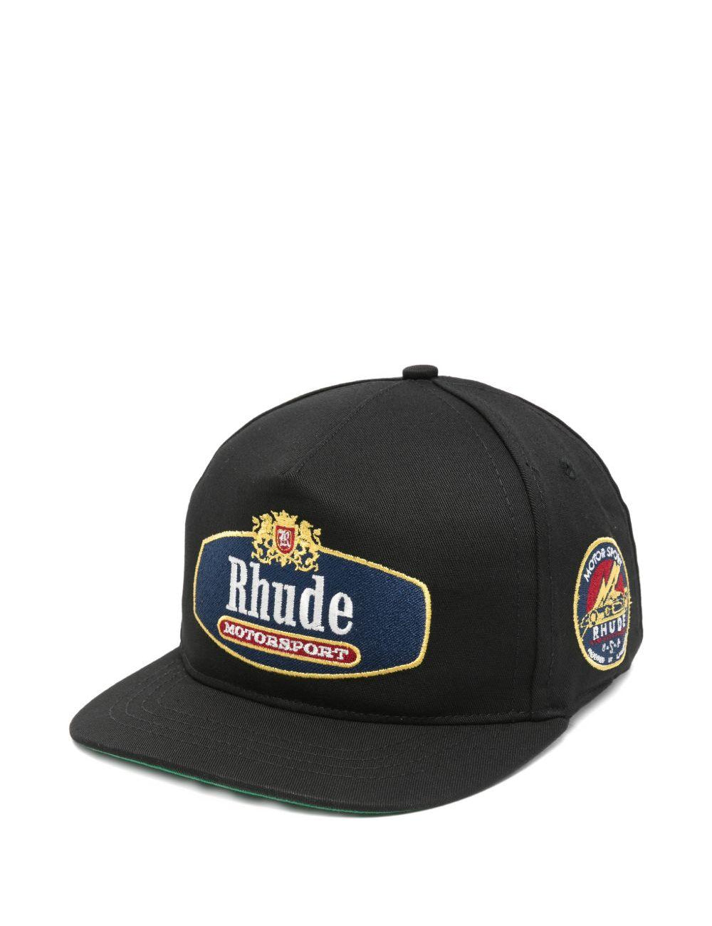 Cappellino da baseball con logo applicato in nero Rhude - uomo 