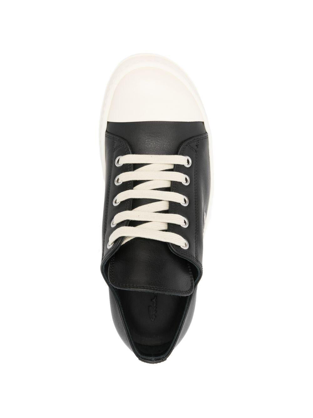 Sneakers in pelle in nero Rick owens - donna 