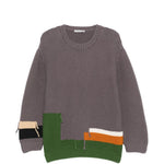 Maglione con dettagli patch in grigio Ymc - uomo 