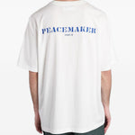 T-shirt con stampa del logo in bianco Oamc peacemaker - uomo 