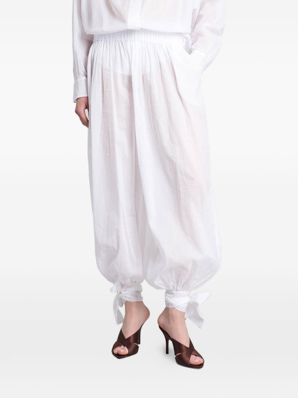Pantaloni Noor con elastico in vita e chiusura a coulisse in bianco The andamane - donna 