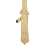 Cravatta a righe con monogramma in giallo Drole de monsieur - uomo 