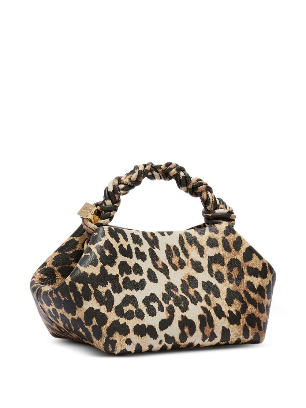 Borsa a mano bou small con stampa animalier Ganni - donna 