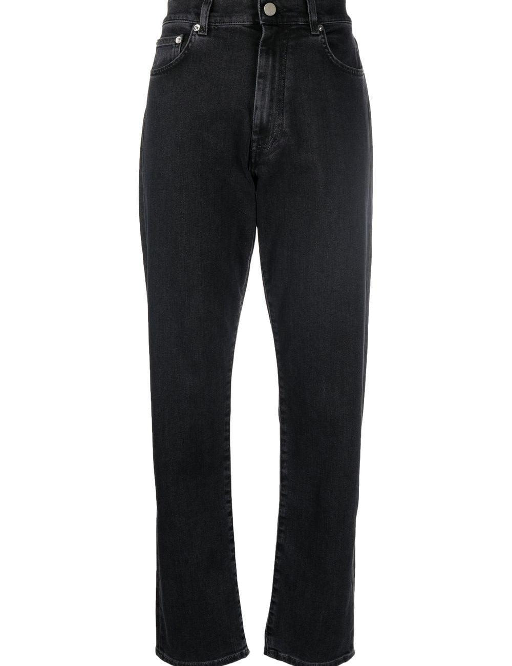 Jeans dritti wular a vita alta in nero Loulou studio - donna 