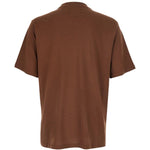 T-shirt a maniche corte con logo  in marrone 